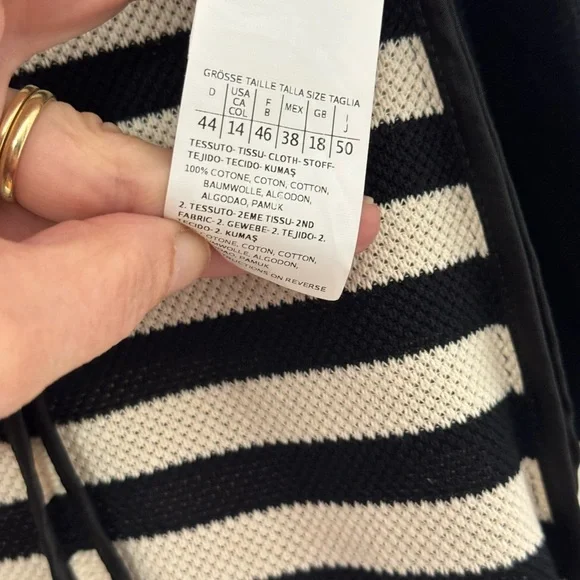 MARELLA Navy and Cream Striped Blazer - Picture 3 of 7